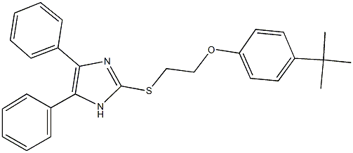 2-{[2-(4-tert-butylphenoxy)ethyl]sulfanyl}-4,5-diphenyl-1H-imidazole 结构式