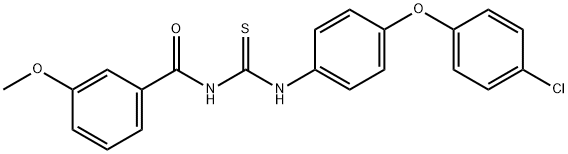 N-[4-(4-chlorophenoxy)phenyl]-N'-(3-methoxybenzoyl)thiourea 结构式