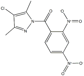 1-{2,4-dinitrobenzoyl}-4-chloro-3,5-dimethyl-1H-pyrazole 结构式