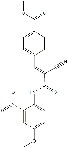 methyl 4-(2-cyano-3-{2-nitro-4-methoxyanilino}-3-oxo-1-propenyl)benzoate 结构式