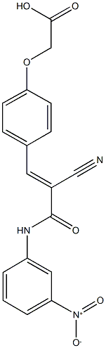 [4-(2-cyano-3-{3-nitroanilino}-3-oxo-1-propenyl)phenoxy]acetic acid 结构式