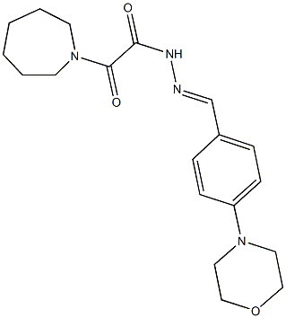 2-(1-azepanyl)-N'-[4-(4-morpholinyl)benzylidene]-2-oxoacetohydrazide 结构式