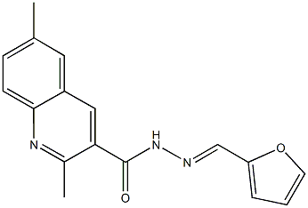 N'-(2-furylmethylene)-2,6-dimethyl-3-quinolinecarbohydrazide 结构式