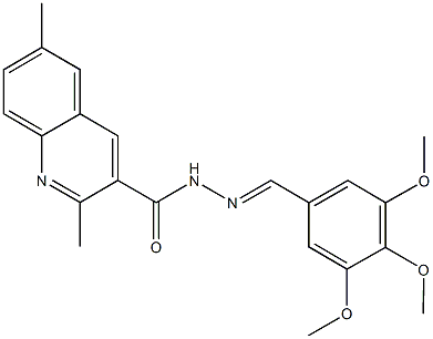 2,6-dimethyl-N'-(3,4,5-trimethoxybenzylidene)-3-quinolinecarbohydrazide 结构式