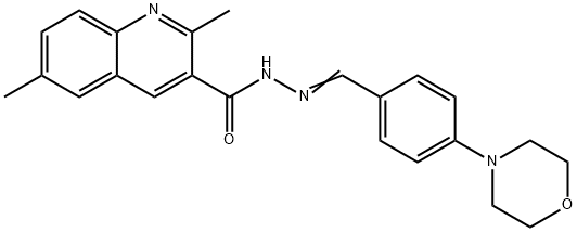 2,6-dimethyl-N'-[4-(4-morpholinyl)benzylidene]-3-quinolinecarbohydrazide 结构式