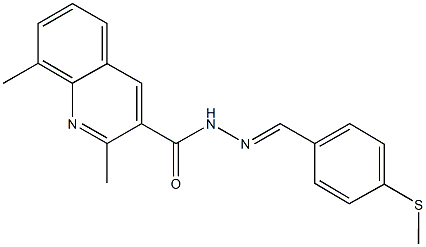 2,8-dimethyl-N'-[4-(methylsulfanyl)benzylidene]-3-quinolinecarbohydrazide 结构式