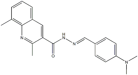 N'-[4-(dimethylamino)benzylidene]-2,8-dimethyl-3-quinolinecarbohydrazide 结构式