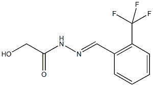 2-hydroxy-N'-[2-(trifluoromethyl)benzylidene]acetohydrazide 结构式