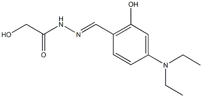 N'-[4-(diethylamino)-2-hydroxybenzylidene]-2-hydroxyacetohydrazide 结构式