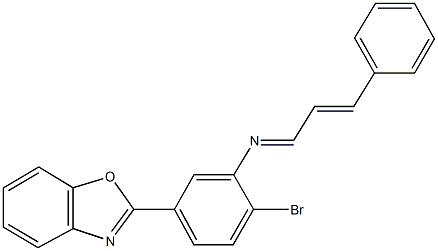 N-[5-(1,3-benzoxazol-2-yl)-2-bromophenyl]-N-(3-phenyl-2-propenylidene)amine 结构式