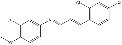 N-(3-chloro-4-methoxyphenyl)-N-[3-(2,4-dichlorophenyl)-2-propenylidene]amine 结构式