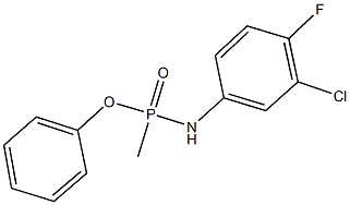 phenyl N-(3-chloro-4-fluorophenyl)-P-methylphosphonamidoate 结构式