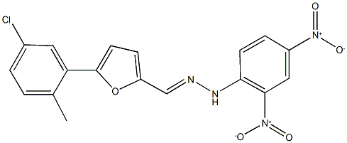 5-(5-chloro-2-methylphenyl)furan-2-carbaldehyde {2,4-bisnitrophenyl}hydrazone 结构式