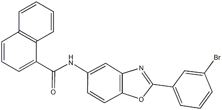 N-[2-(3-bromophenyl)-1,3-benzoxazol-5-yl]-1-naphthamide 结构式