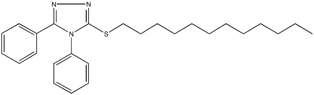4,5-diphenyl-4H-1,2,4-triazol-3-yl dodecyl sulfide 结构式