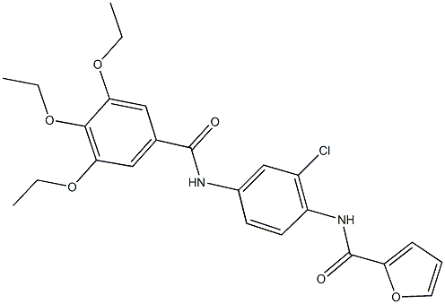 N-{2-chloro-4-[(3,4,5-triethoxybenzoyl)amino]phenyl}-2-furamide 结构式