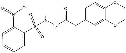 N'-[(3,4-dimethoxyphenyl)acetyl]-2-nitrobenzenesulfonohydrazide 结构式