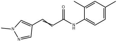 N-(2,4-dimethylphenyl)-3-(1-methyl-1H-pyrazol-4-yl)acrylamide 结构式