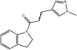 1-[3-(1-methyl-1H-pyrazol-4-yl)acryloyl]indoline 结构式