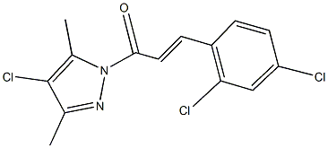 4-chloro-1-[3-(2,4-dichlorophenyl)acryloyl]-3,5-dimethyl-1H-pyrazole 结构式