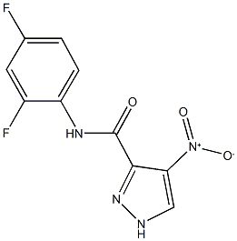 N-(2,4-difluorophenyl)-4-nitro-1H-pyrazole-3-carboxamide 结构式