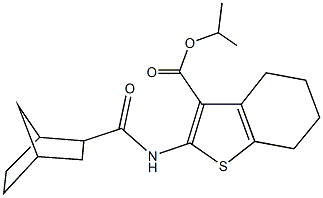 isopropyl 2-[(bicyclo[2.2.1]hept-2-ylcarbonyl)amino]-4,5,6,7-tetrahydro-1-benzothiophene-3-carboxylate 结构式