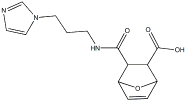 3-({[3-(1H-imidazol-1-yl)propyl]amino}carbonyl)-7-oxabicyclo[2.2.1]hept-5-ene-2-carboxylic acid 结构式