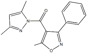 4-[(3,5-dimethyl-1H-pyrazol-1-yl)carbonyl]-5-methyl-3-phenylisoxazole 结构式