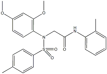 2-{2,4-dimethoxy[(4-methylphenyl)sulfonyl]anilino}-N-(2-methylphenyl)acetamide 结构式