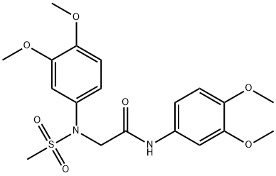 2-[3,4-dimethoxy(methylsulfonyl)anilino]-N-(3,4-dimethoxyphenyl)acetamide 结构式