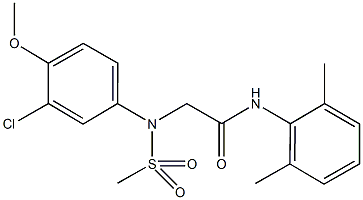 2-[3-chloro-4-methoxy(methylsulfonyl)anilino]-N-(2,6-dimethylphenyl)acetamide 结构式