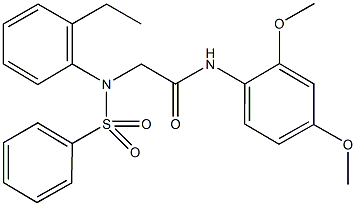 N-(2,4-dimethoxyphenyl)-2-[2-ethyl(phenylsulfonyl)anilino]acetamide 结构式