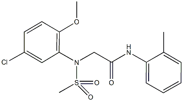 2-[5-chloro-2-methoxy(methylsulfonyl)anilino]-N-(2-methylphenyl)acetamide 结构式