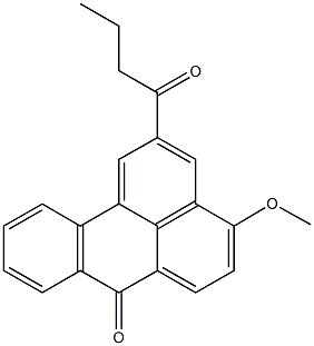 2-butyryl-4-methoxy-7H-benzo[de]anthracen-7-one 结构式