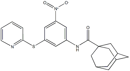 N-[3-nitro-5-(2-pyridinylsulfanyl)phenyl]-1-adamantanecarboxamide 结构式