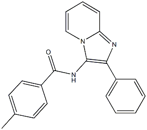 4-methyl-N-(2-phenylimidazo[1,2-a]pyridin-3-yl)benzamide 结构式