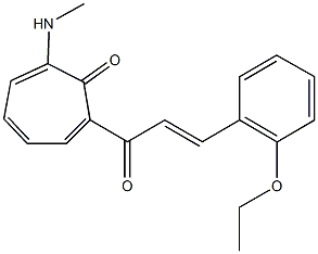 2-[3-(2-ethoxyphenyl)acryloyl]-7-(methylamino)-2,4,6-cycloheptatrien-1-one 结构式