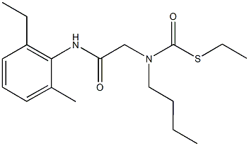 S-ethyl butyl[2-(2-ethyl-6-methylanilino)-2-oxoethyl]thiocarbamate 结构式