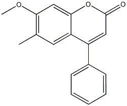 7-methoxy-6-methyl-4-phenyl-2H-chromen-2-one 结构式