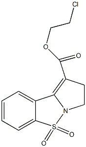 2-chloroethyl 2,3-dihydropyrrolo[1,2-b][1,2]benzisothiazole-1-carboxylate 5,5-dioxide 结构式