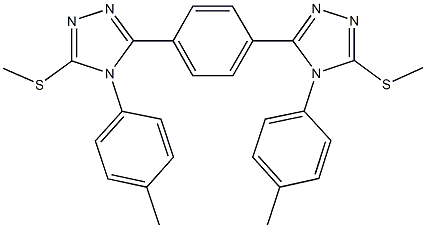 4-(4-methylphenyl)-3-{4-[4-(4-methylphenyl)-5-(methylsulfanyl)-4H-1,2,4-triazol-3-yl]phenyl}-5-(methylsulfanyl)-4H-1,2,4-triazole 结构式