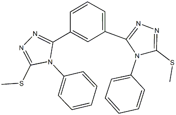 3-(methylsulfanyl)-5-{3-[5-(methylsulfanyl)-4-phenyl-4H-1,2,4-triazol-3-yl]phenyl}-4-phenyl-4H-1,2,4-triazole 结构式