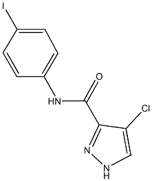 4-chloro-N-(4-iodophenyl)-1H-pyrazole-3-carboxamide 结构式