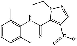 N-(2,6-dimethylphenyl)-1-ethyl-4-nitro-1H-pyrazole-5-carboxamide 结构式