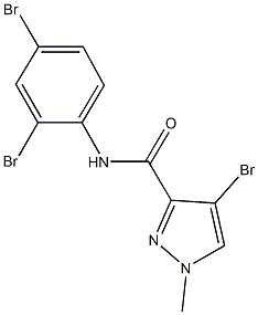 4-bromo-N-(2,4-dibromophenyl)-1-methyl-1H-pyrazole-3-carboxamide 结构式