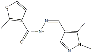 N'-[(1,5-dimethyl-1H-pyrazol-4-yl)methylene]-2-methyl-3-furohydrazide 结构式