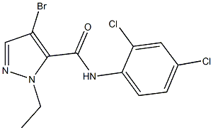 4-bromo-N-(2,4-dichlorophenyl)-1-ethyl-1H-pyrazole-5-carboxamide 结构式