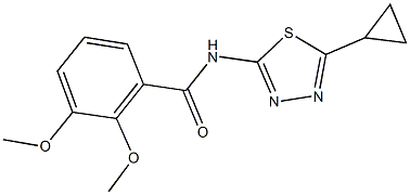 N-(5-cyclopropyl-1,3,4-thiadiazol-2-yl)-2,3-dimethoxybenzamide 结构式