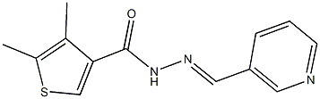 4,5-dimethyl-N'-(3-pyridinylmethylene)-3-thiophenecarbohydrazide 结构式