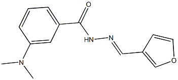 3-(dimethylamino)-N'-(3-furylmethylene)benzohydrazide 结构式